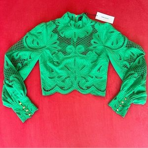 Green long sleeve top